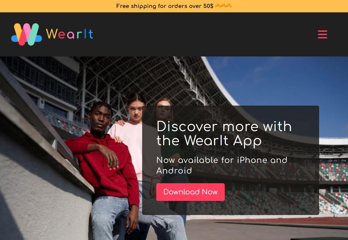 WearIt homepage